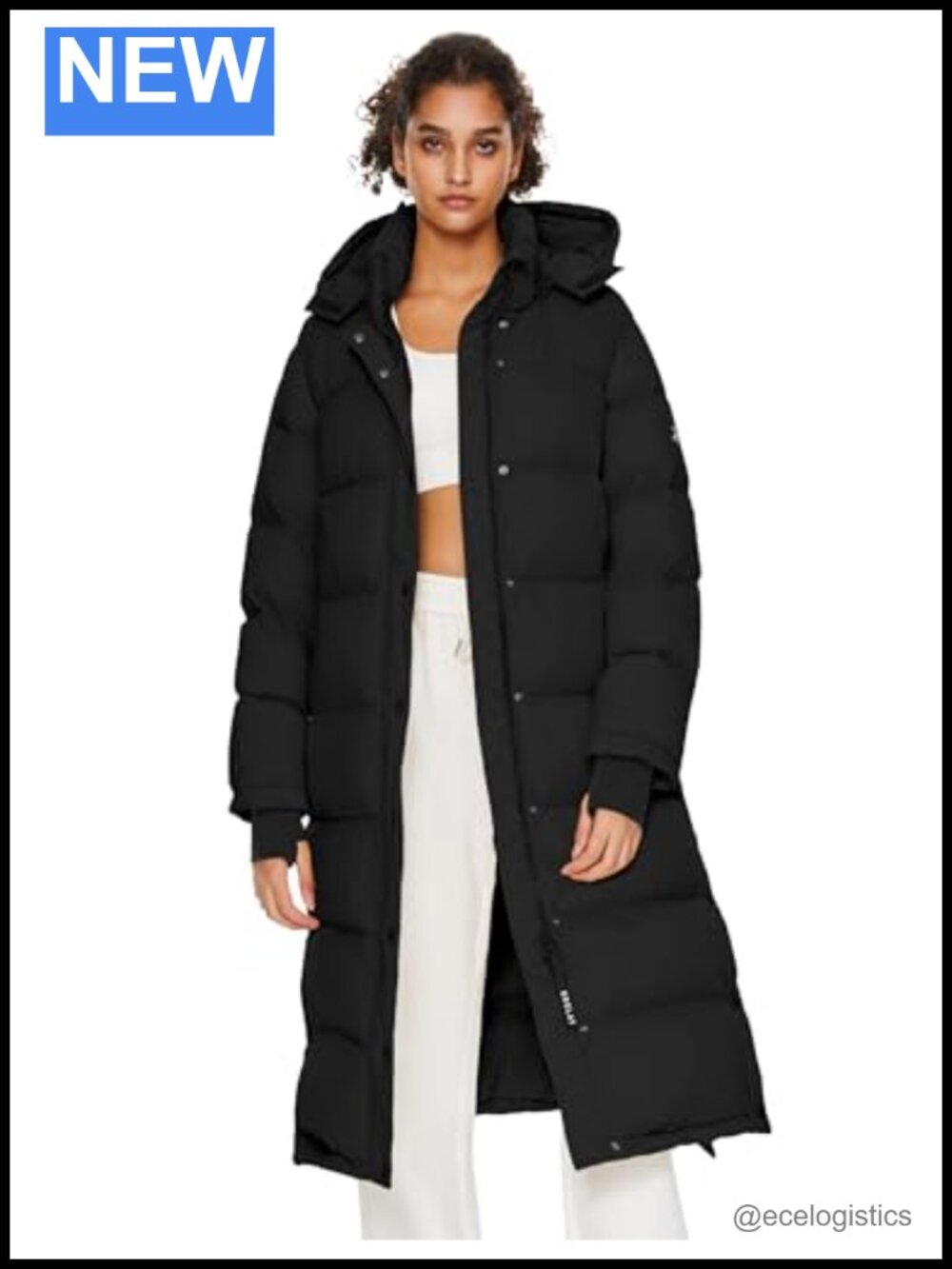 Women's Maxi Down Puffer Coat 700 Fill Duck Down Detachable Hood Long